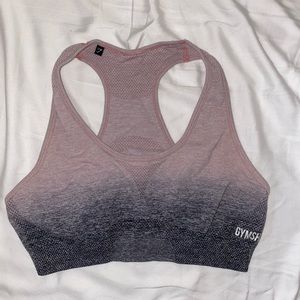 GymShark Pink and Grey Ombré Sports Bra